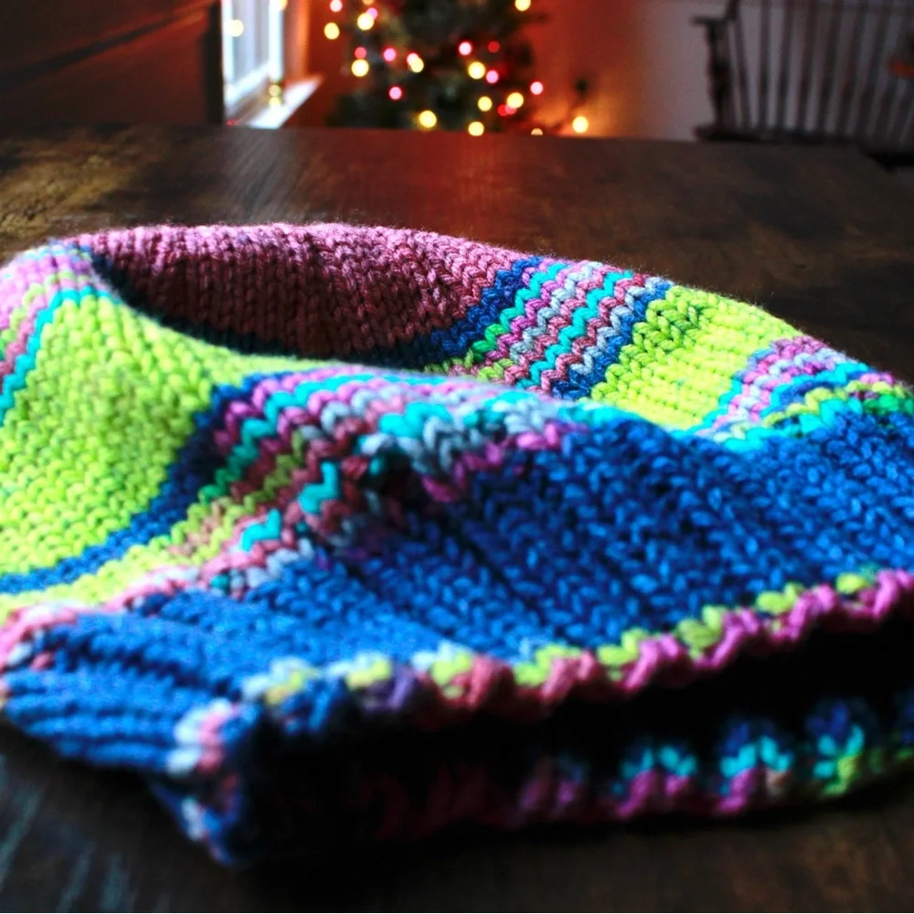 Handmade Colorful Crochet Knit Beanie Cap Hat OS